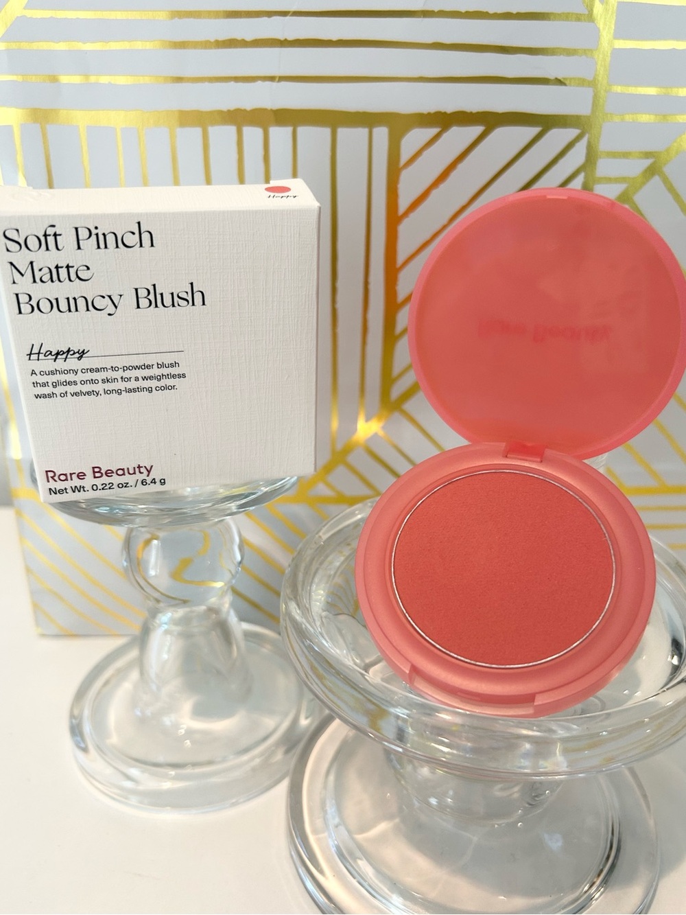 Rare Beauty Soft Pinch Matte Bouncy Blush – Happy – Full Size 0.22 oz – NIB